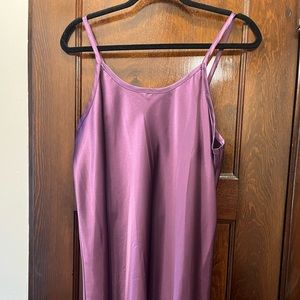 Purple Satin Slip Dress